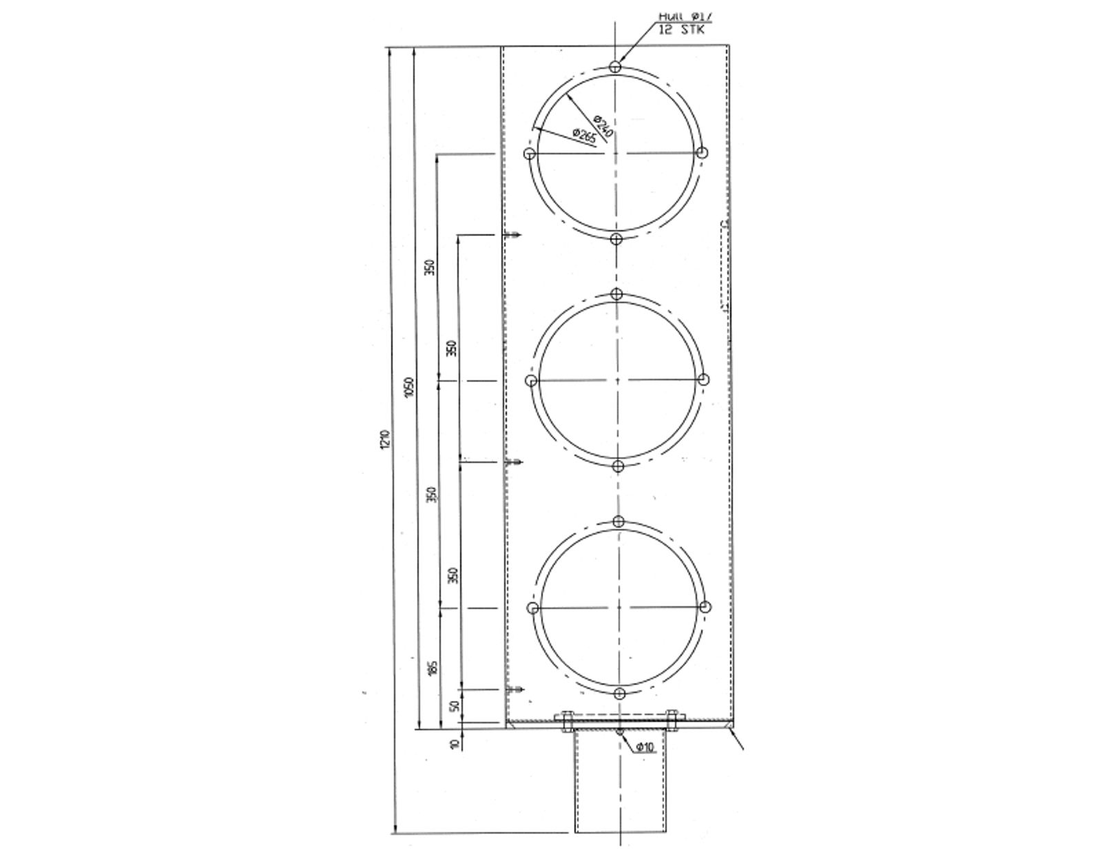 Ramme for plassering av LED-signal